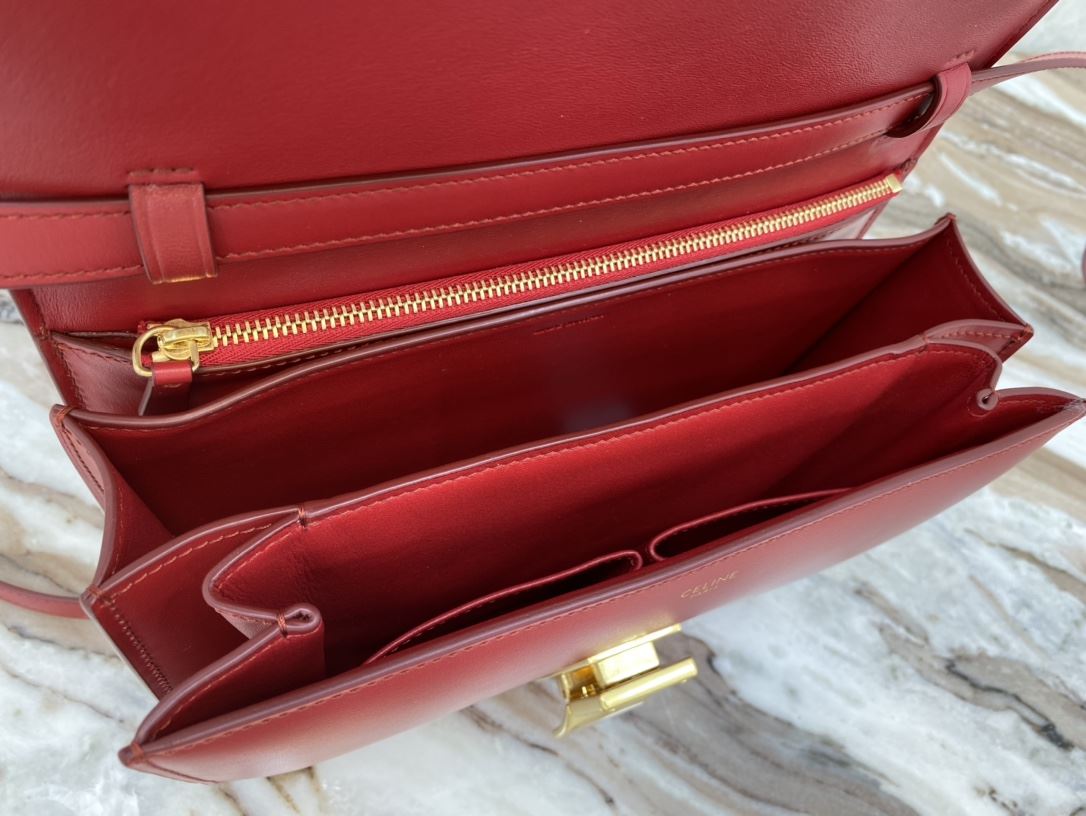 Ce1i*e Teen Classic Bag In Box Black/Brown/Red/Burgundy/Green/Dark Red For Women 7in/18.5cm 192523DLS.38NO