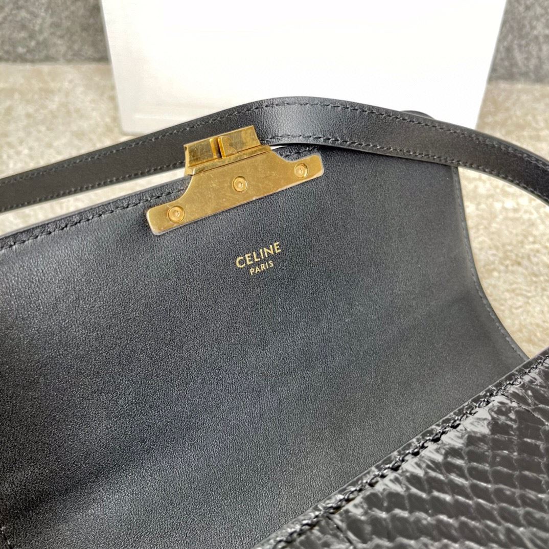 Ce1i*e Triomphe Shoulder Bag Brown/Black For Women 7in/18.5cm