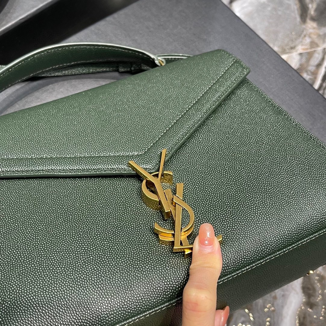Sa1nt Lau*nt Cassandra Medium Top Handle Bag Black/Burgundy/Green/Grey/Light Yellow For Women‎ 9.6in/24.5cm 6239310SX0W2045
