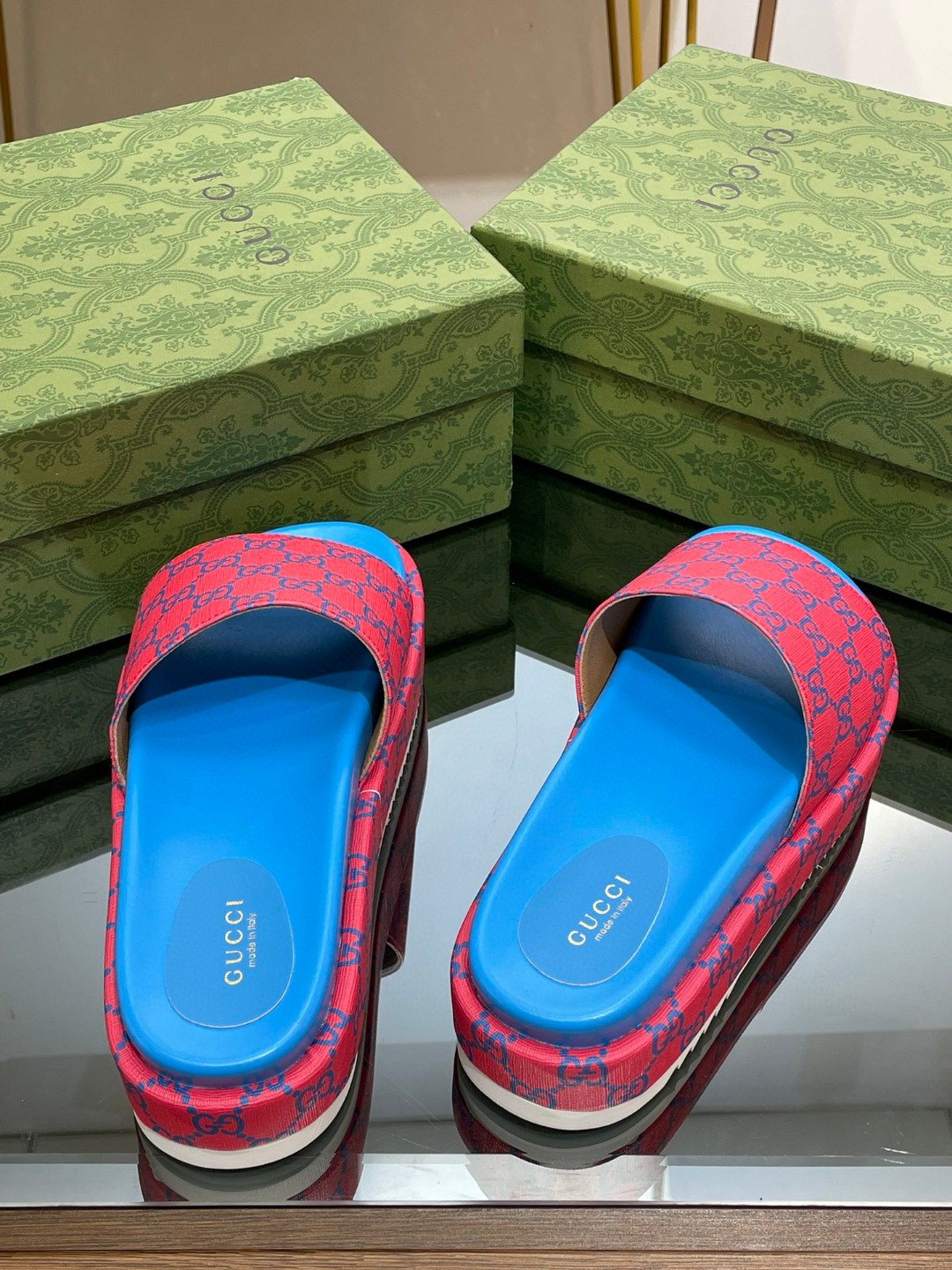 Gvc*1 Platform Slide Sandal Pink For Women 734913 FABJF 5614