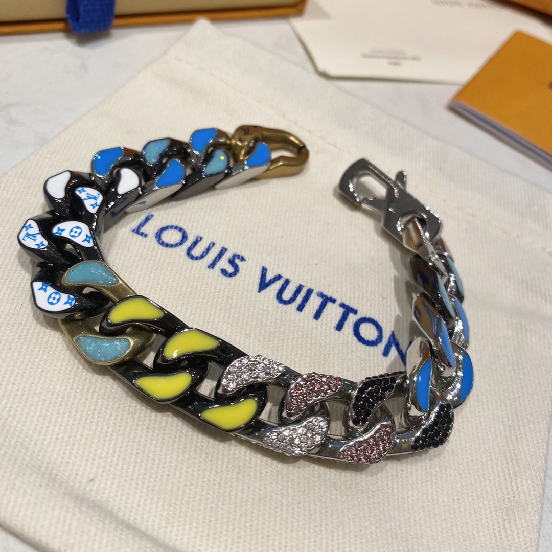 L0vis Vvtt0n Cuban Chain Bracelet Multicolor