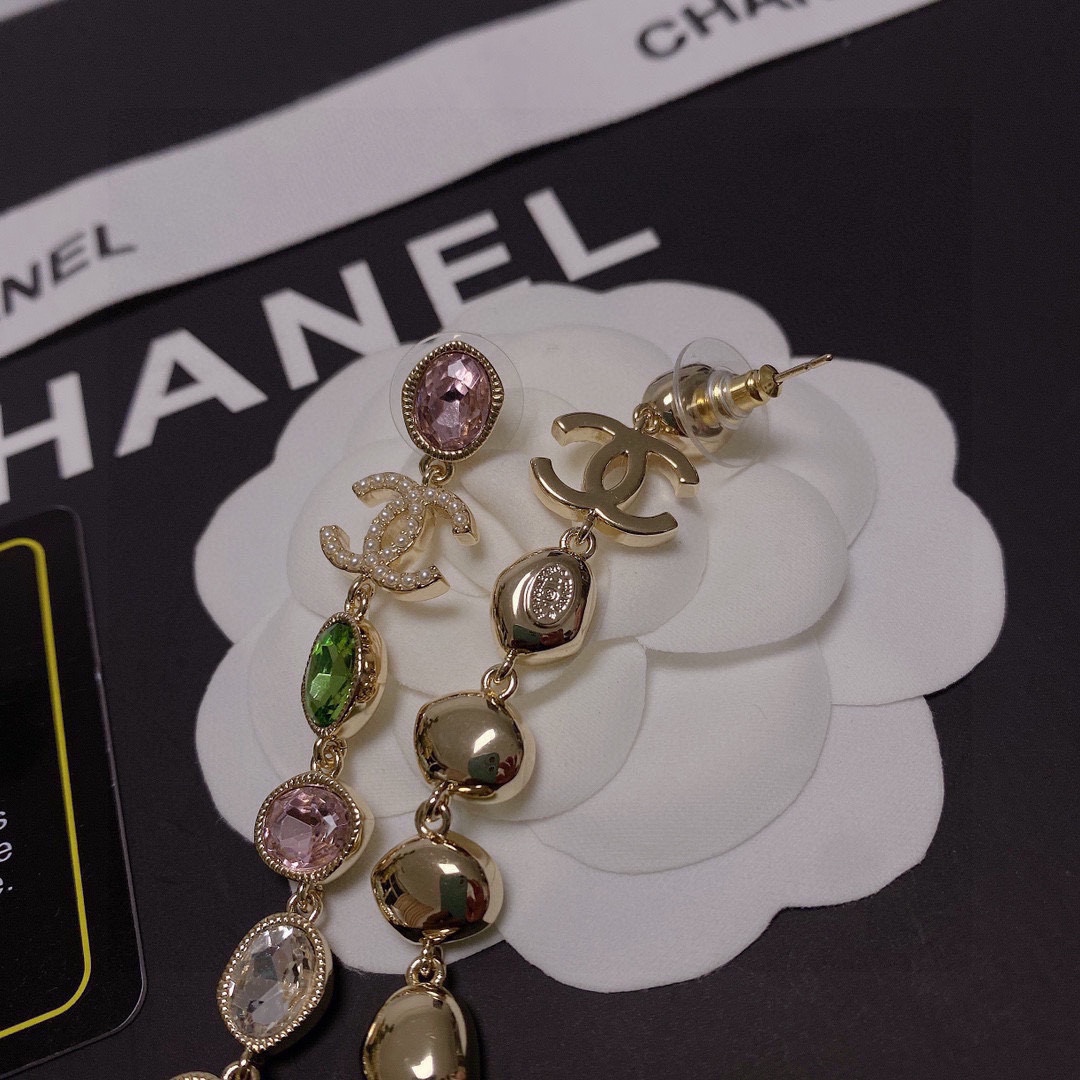 Ch**el Long Earrings Multicolor For Women