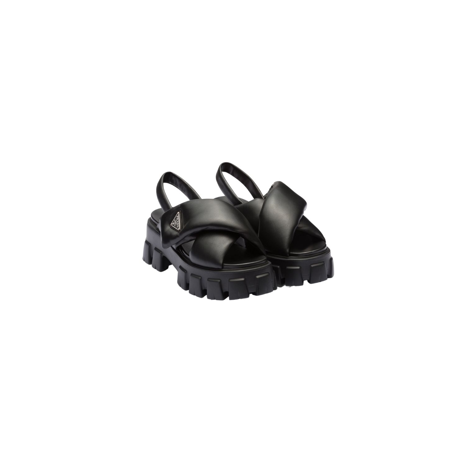 Monolith Padded Nappa Leather Sandals For Women 1X123N_2DL8_F0002_F_055