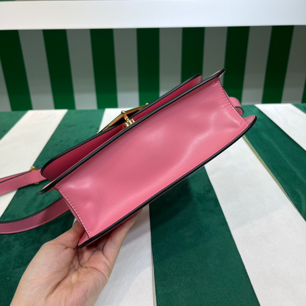 Pra*a Emblème Shoulder Bag In Pink For Women 7.8in/20cm 1BD340_2A3A_F0ZCL_V_UTO