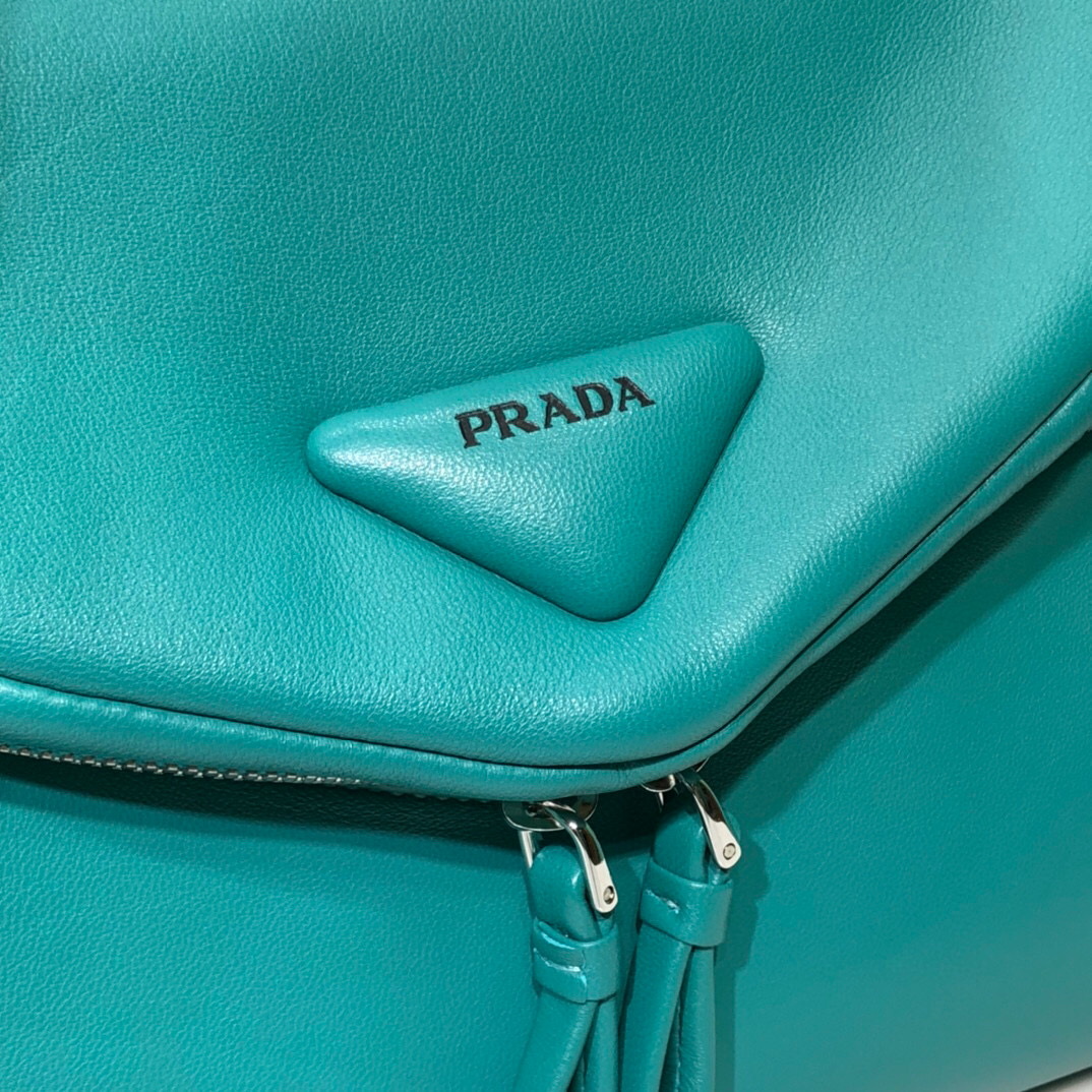Pra*a Padded Nappa Pra*a Signaux Bag In Green For Women 13in/ 33cm