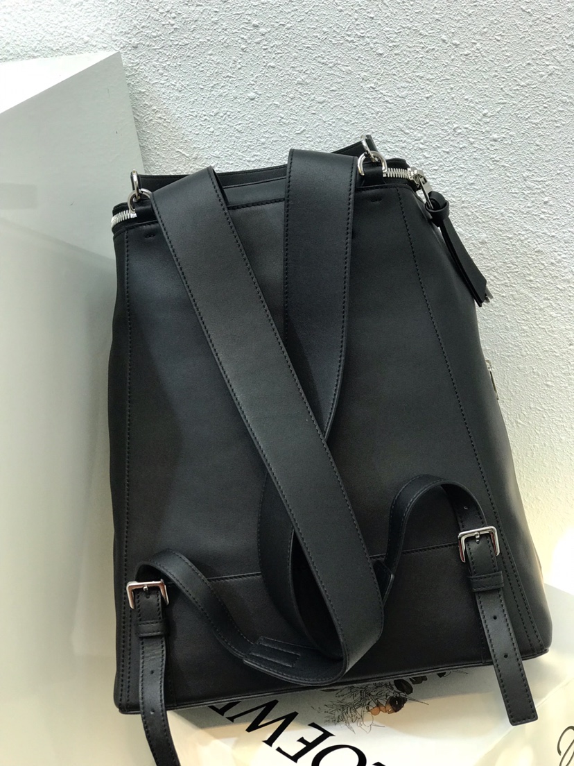 L0ew* Goya Backpack Black/Beige/Brown For Women 16.1in / 41cm