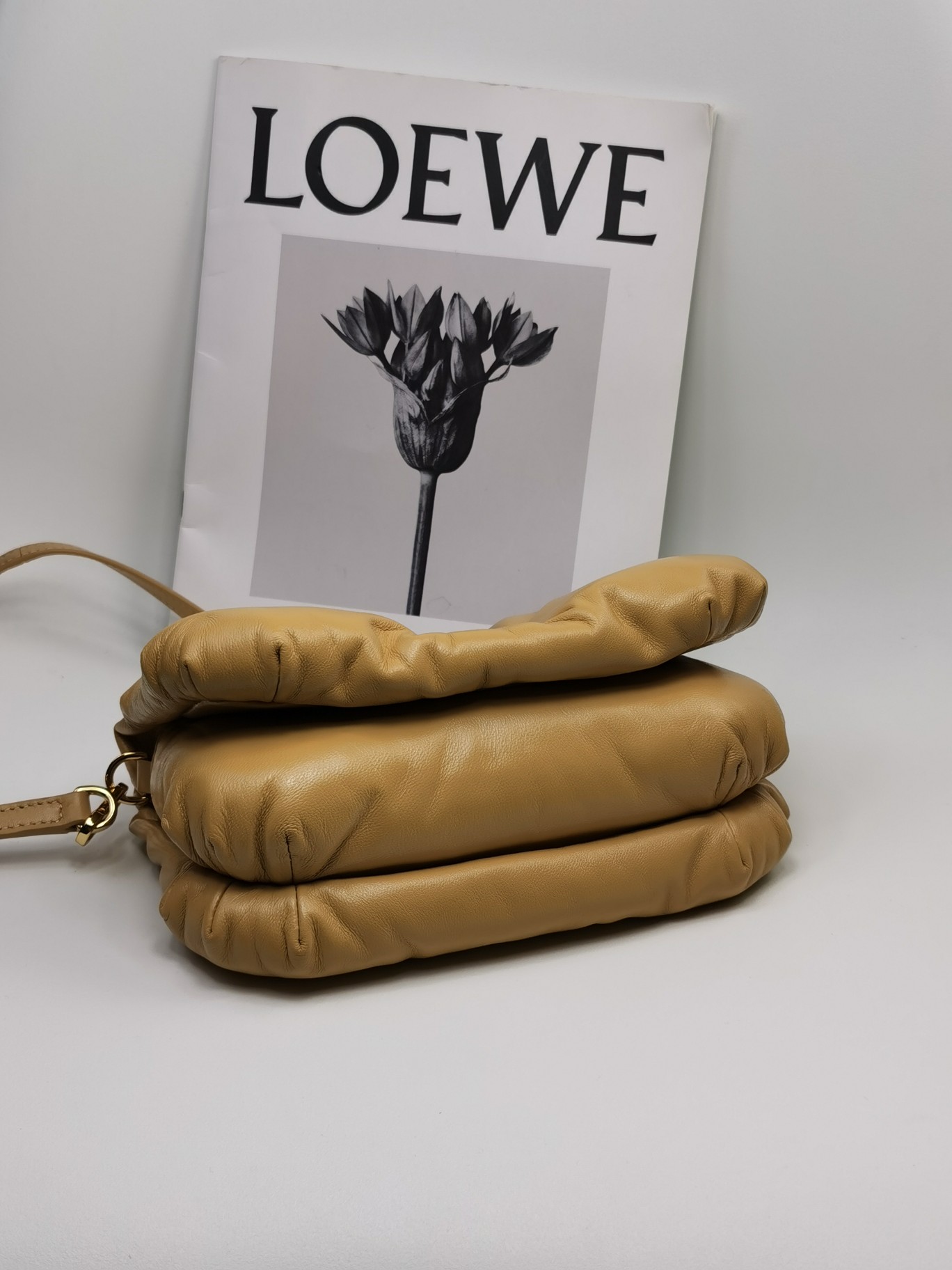 L0ew* Mini Puffer Goya Bag Black/Beige/Green Khaki For Women 7.9in / 20cm A896W56X01