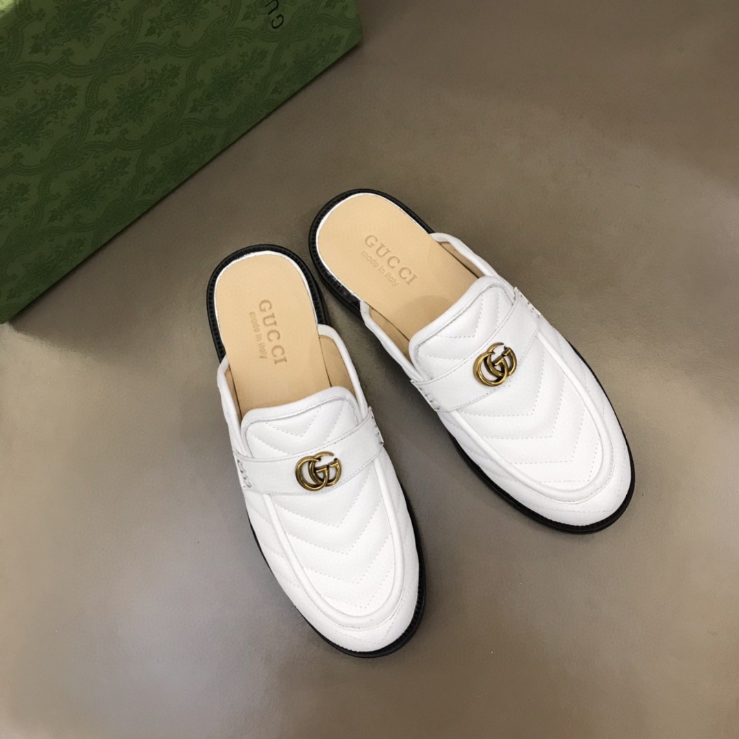 Gvc*1 Slipper With Interlocking G White For Men