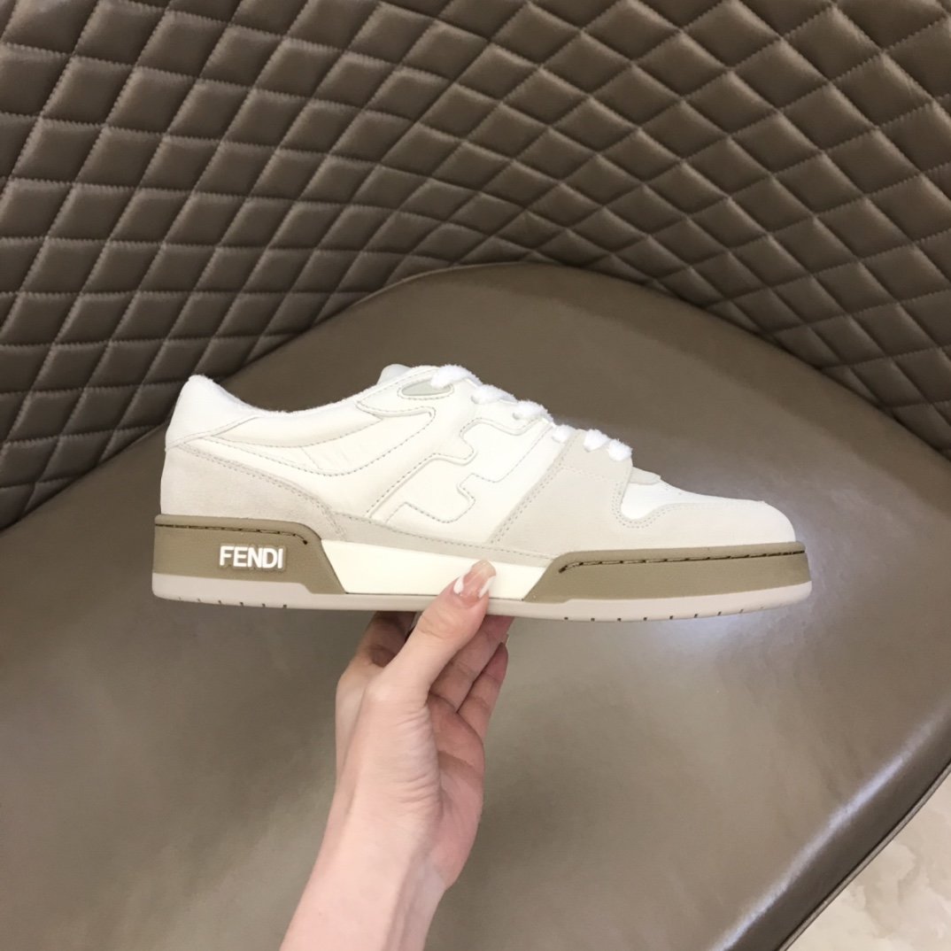 F**di FD Match Low Tops Sneakers White For Men 7E1493AHH2F1FHS