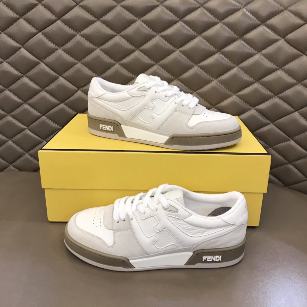F**di FD Match Low Tops Sneakers White For Men 7E1493AHH2F1FHS