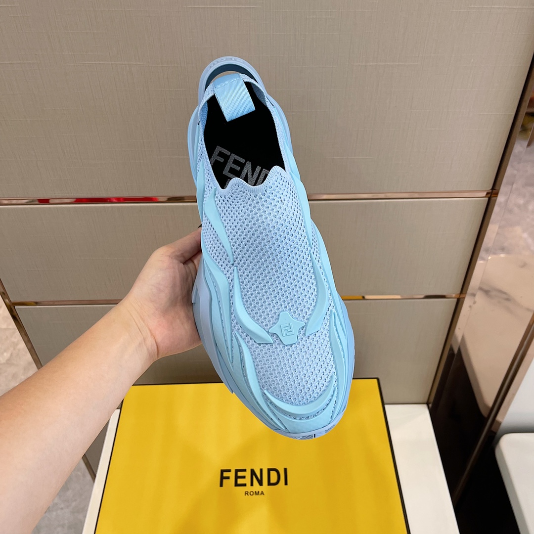 F**di FD Flow Running Sneakers Blue For Men