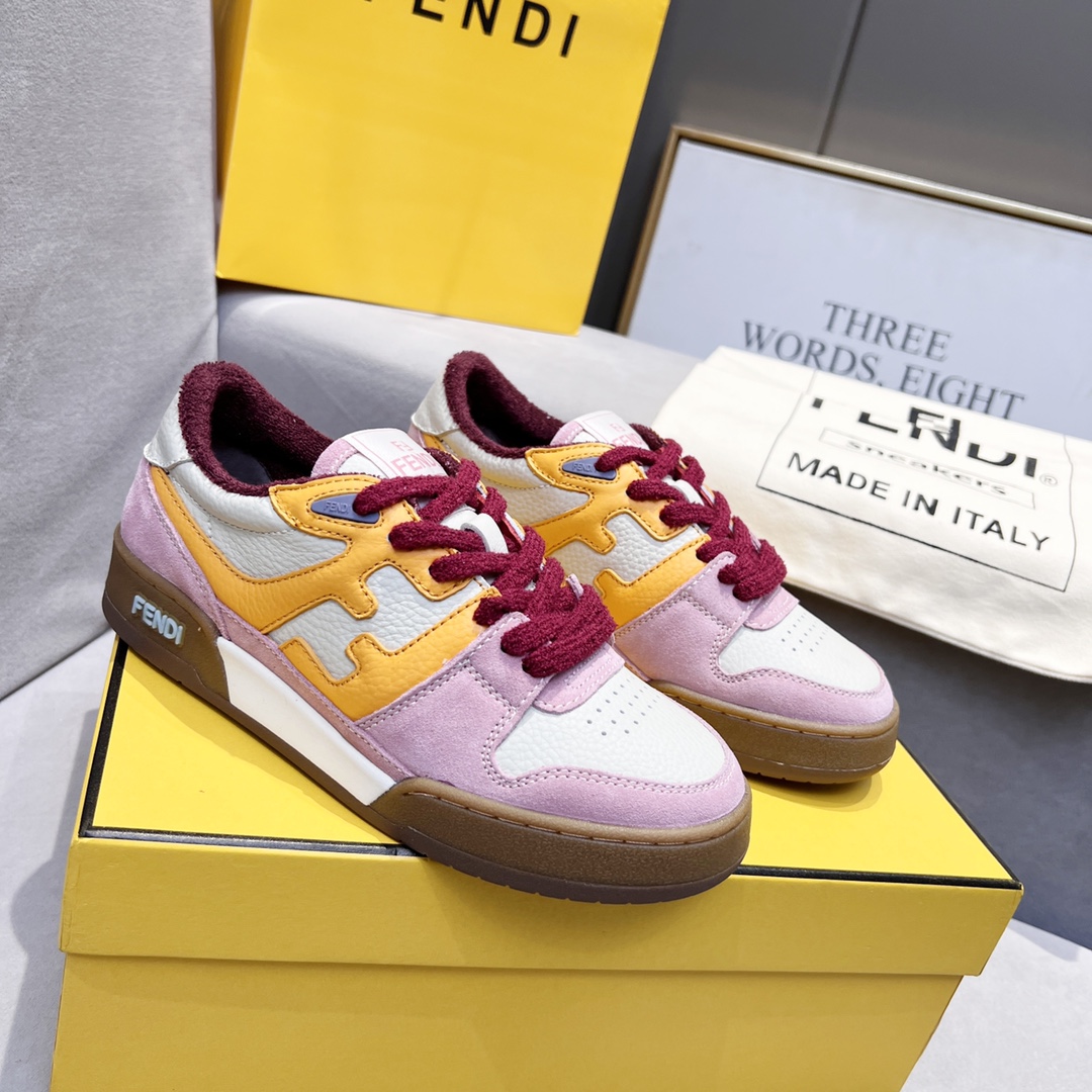 F**di FD Match Low Tops Sneakers Pink For Men