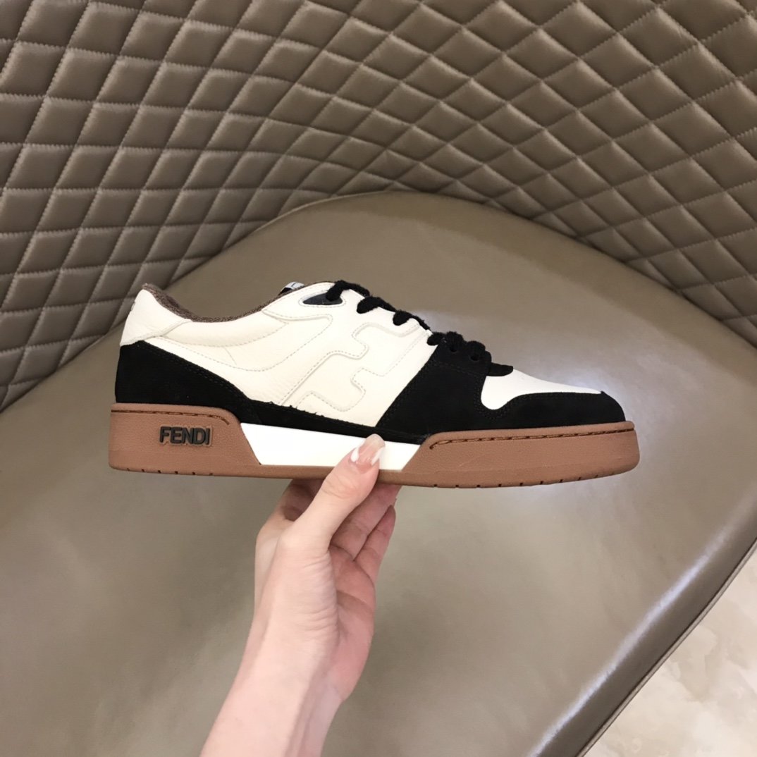 F**di FD Match Low Tops Sneakers Brown For Men 7E1493AHH2F1FZB