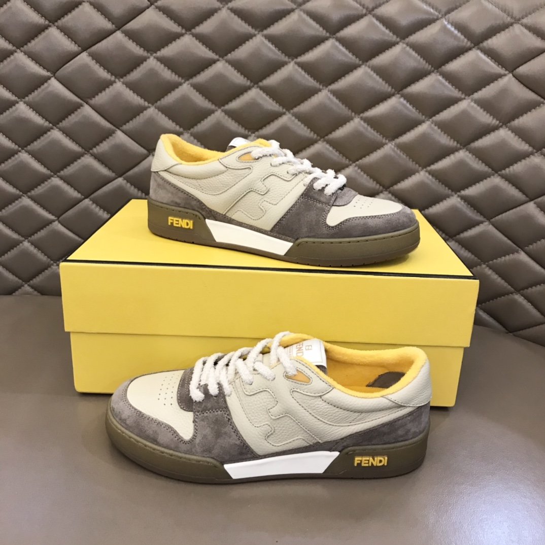F**di FD Match Low Tops Sneakers Grey For Men 7E1493AHH2F1FHU