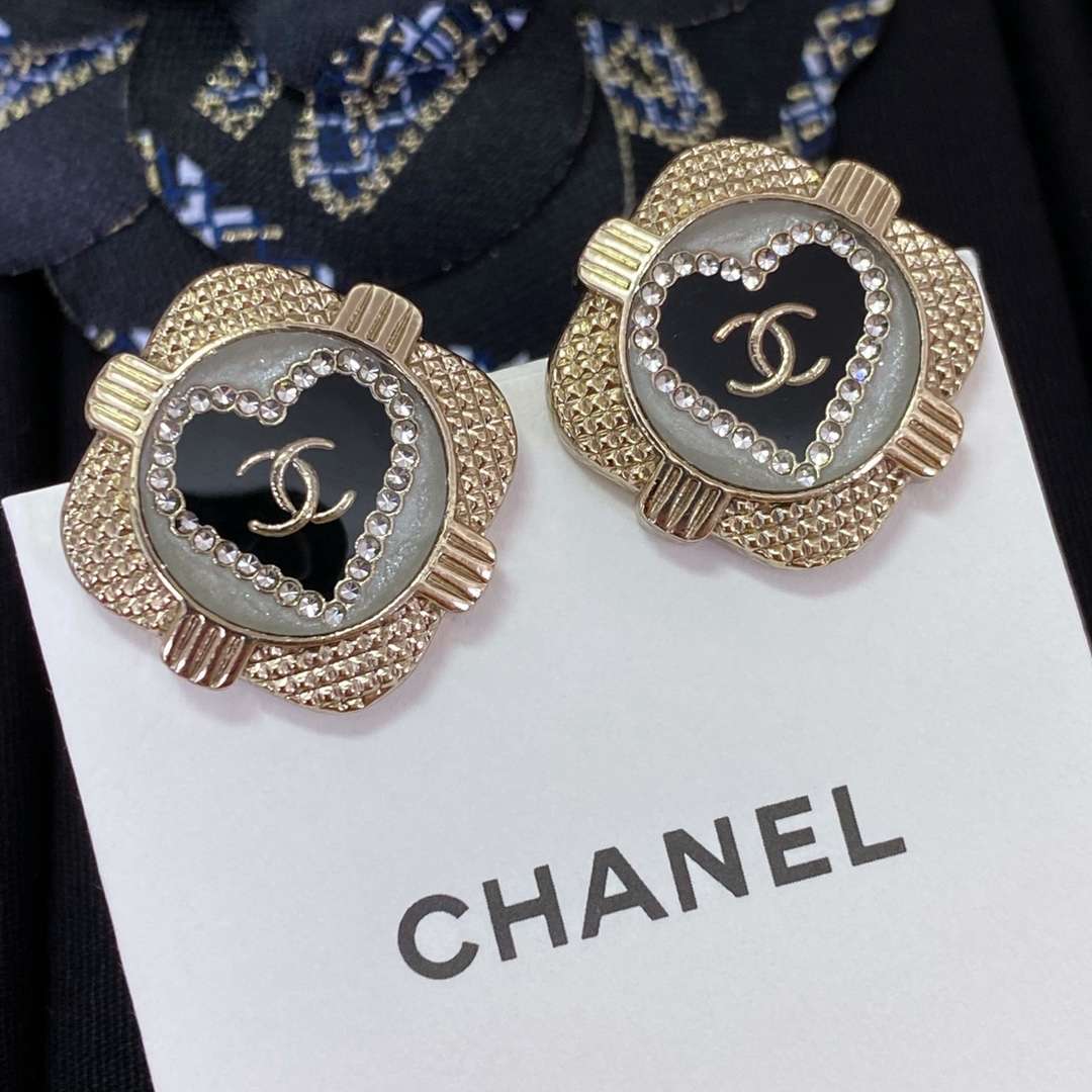 Ch**el Earrings Black For Women