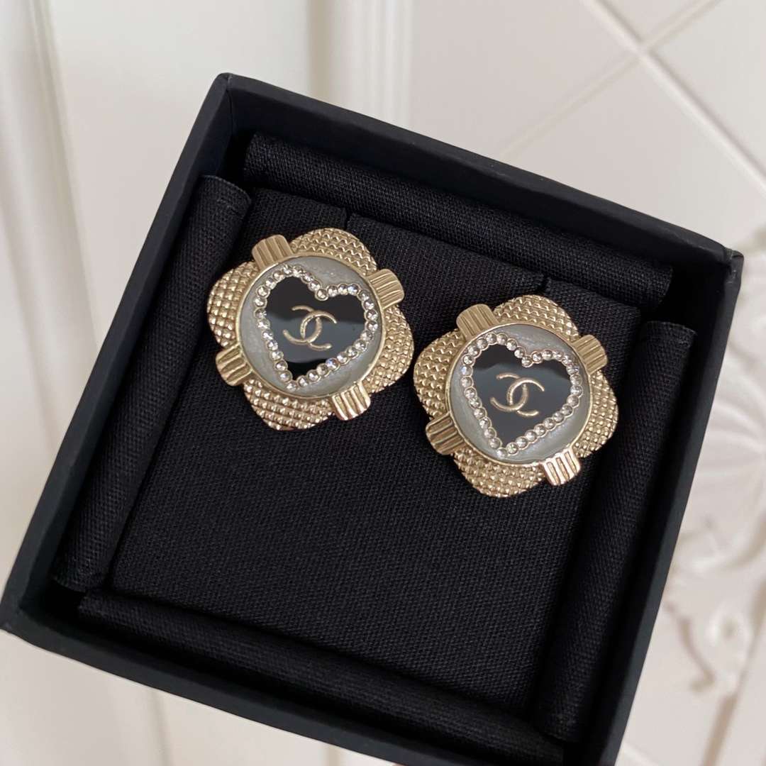 Ch**el Earrings Black For Women