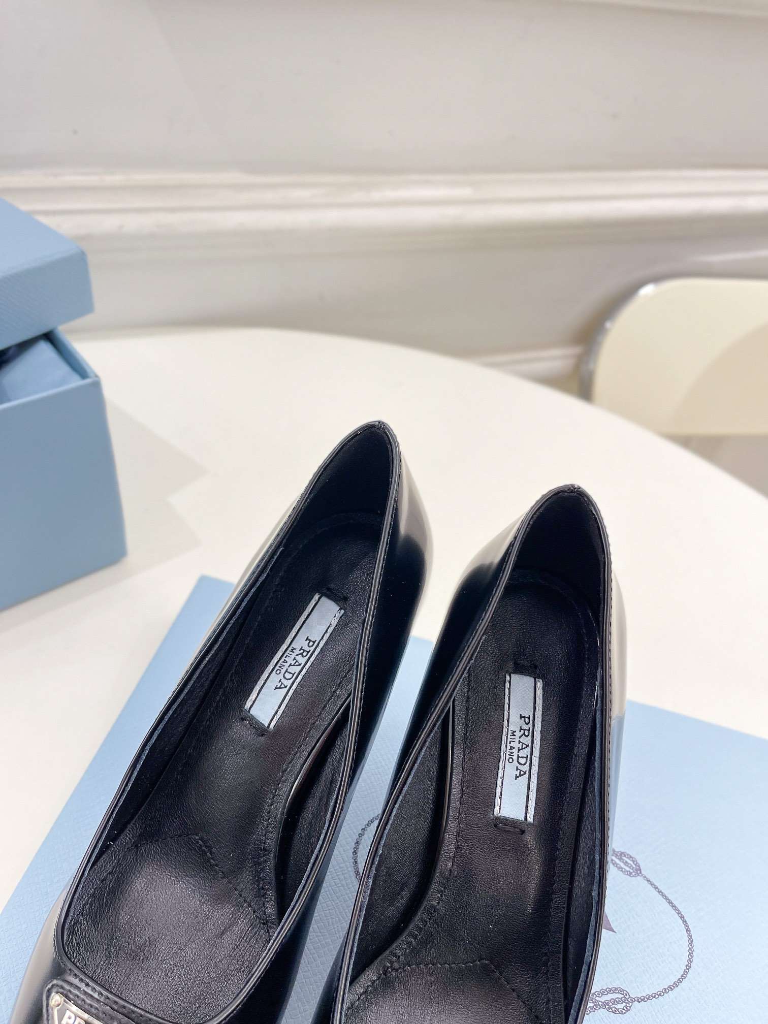 Pra*a Spike Pumps Black For Women