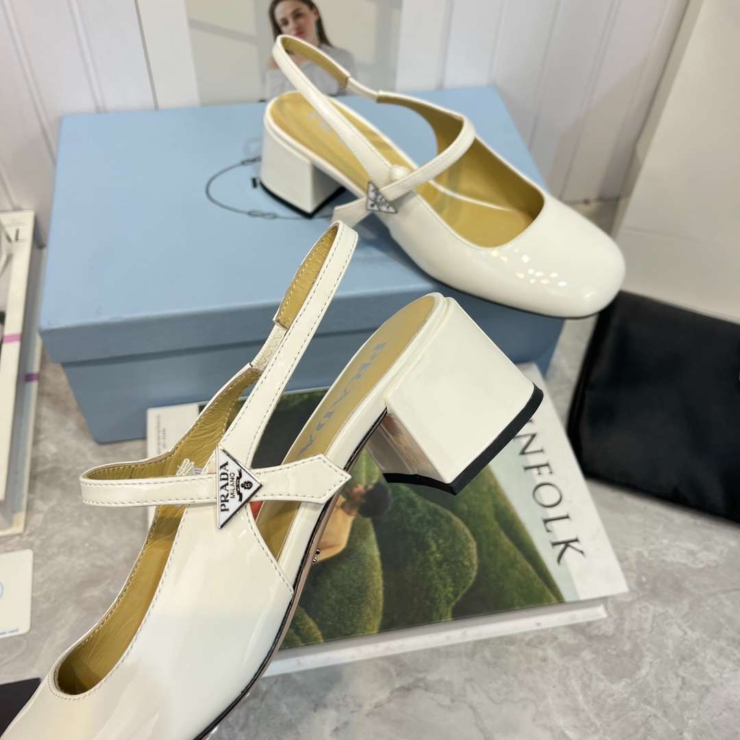 Pra*a Slingback Exull Pumps White For Women