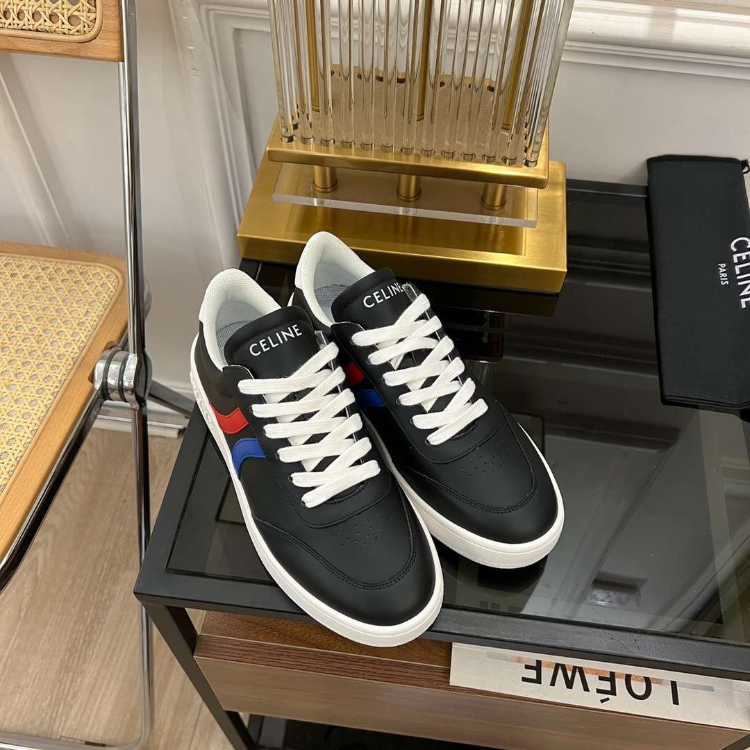 Ce1i*e Tennis Sneakers And Laminated Black For Women