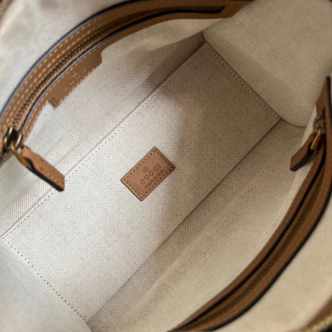 Gvc*1 Double G-Detailed Smooth Mini Handbag White/Grey/Brown For Men 8.6 in/ 22 cm