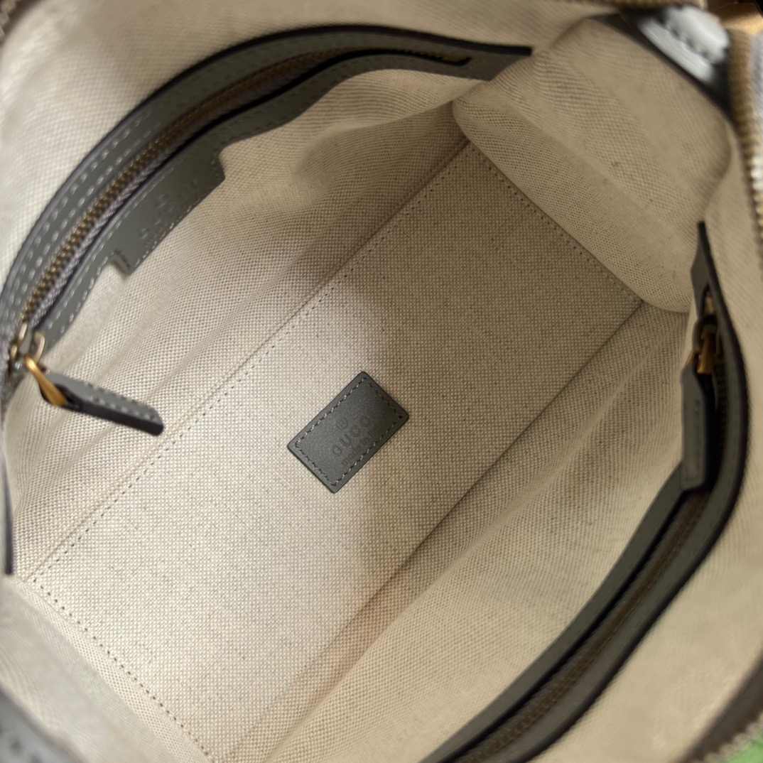 Gvc*1 Double G-Detailed Smooth Mini Handbag White/Grey/Brown For Men 8.6 in/ 22 cm