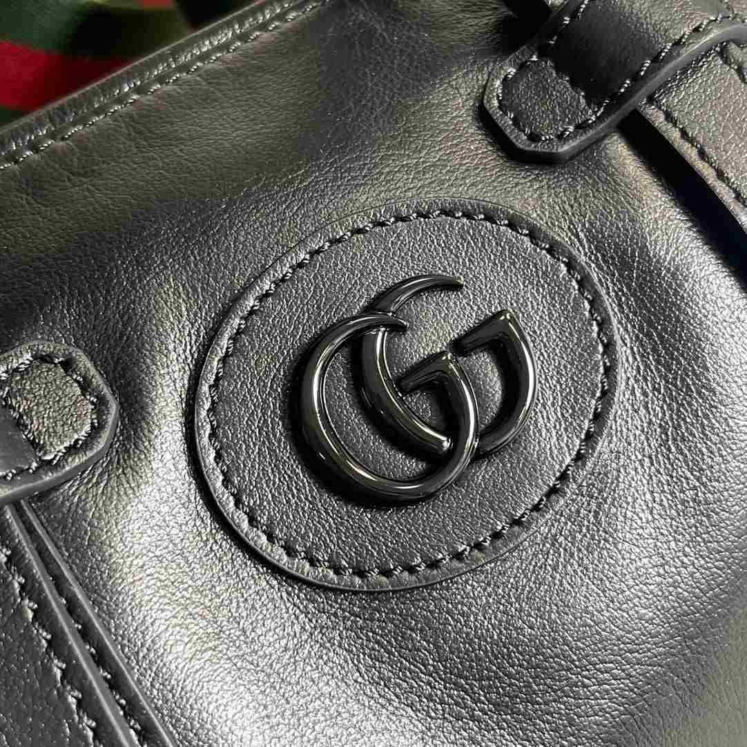 Gvc*1 Small Duffle Bag With Tonal Double G Black/Green Khaki/Grey 11.2 in/28.5cm 725701 AABDE 1060