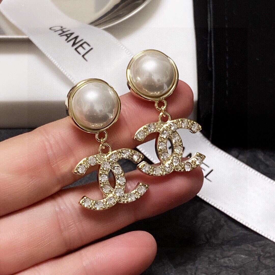 Ch**el CC Earrings Gold For Women