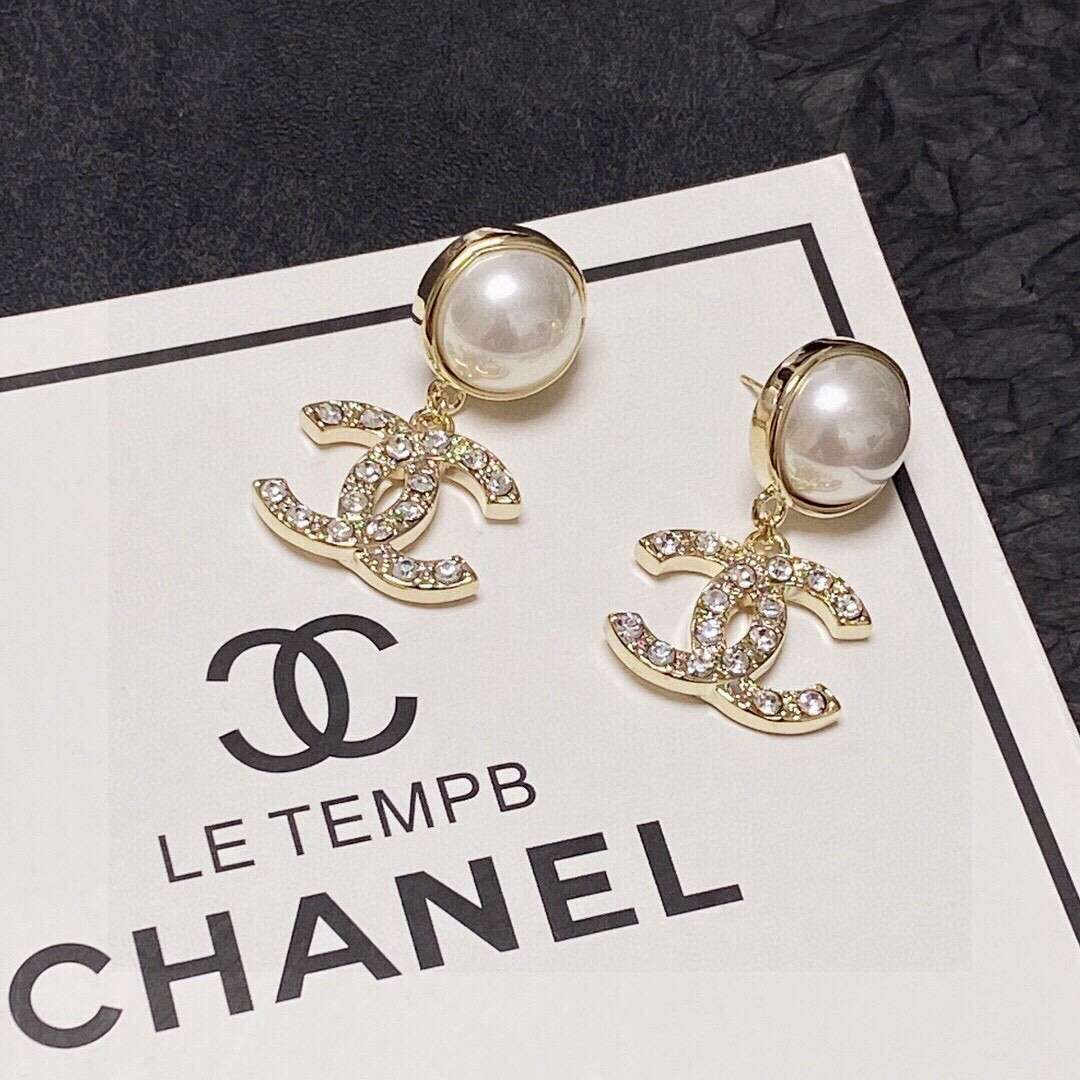 Ch**el CC Earrings Gold For Women