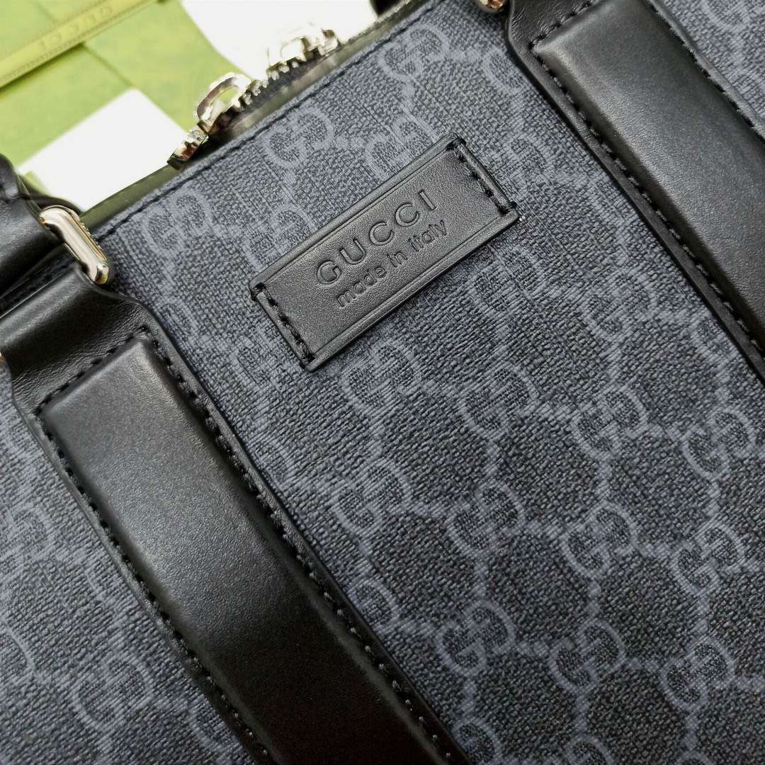 Gvc*1 Black Briefcase GG Grey For Men 36cm / 12.2in 474135 K5RLN 1095