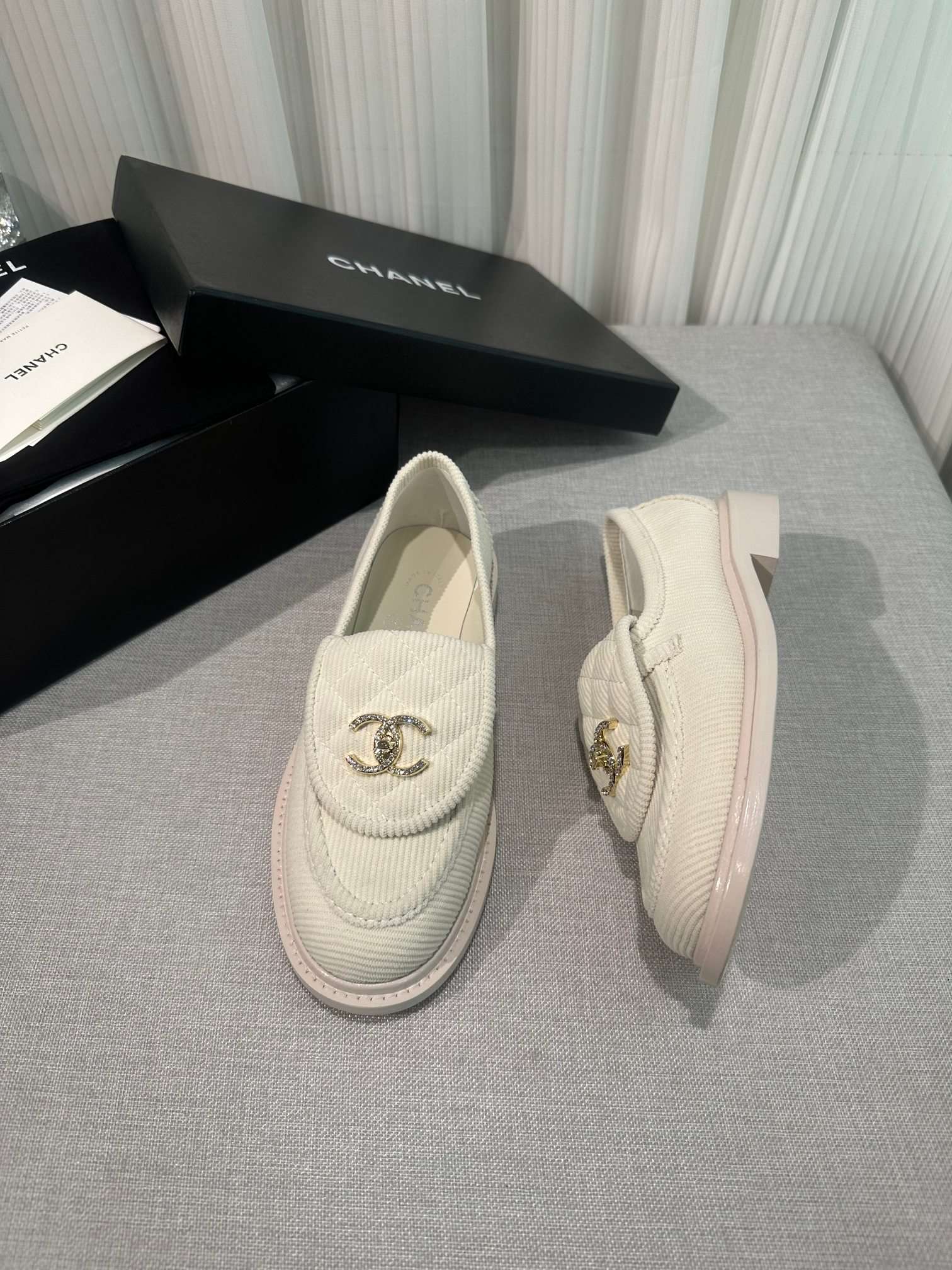Ch**el Moccasins Cream For Women