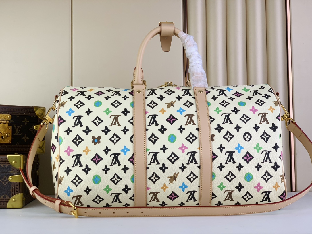 L0vis Vvtt0n Keepall Bandouliere 50 White 50cm / 19.7in