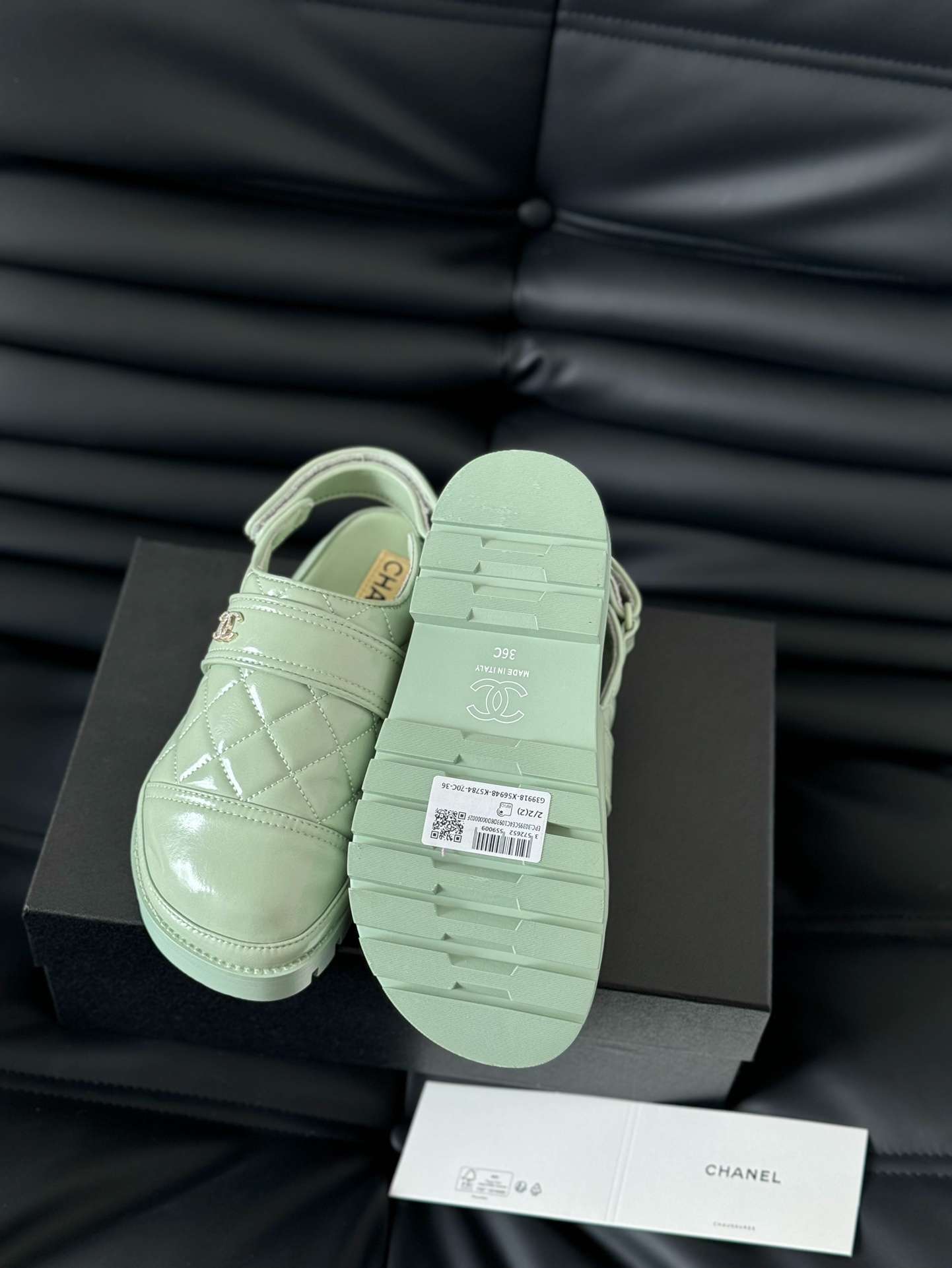 Ch**el Velcro Sandal Green For Women