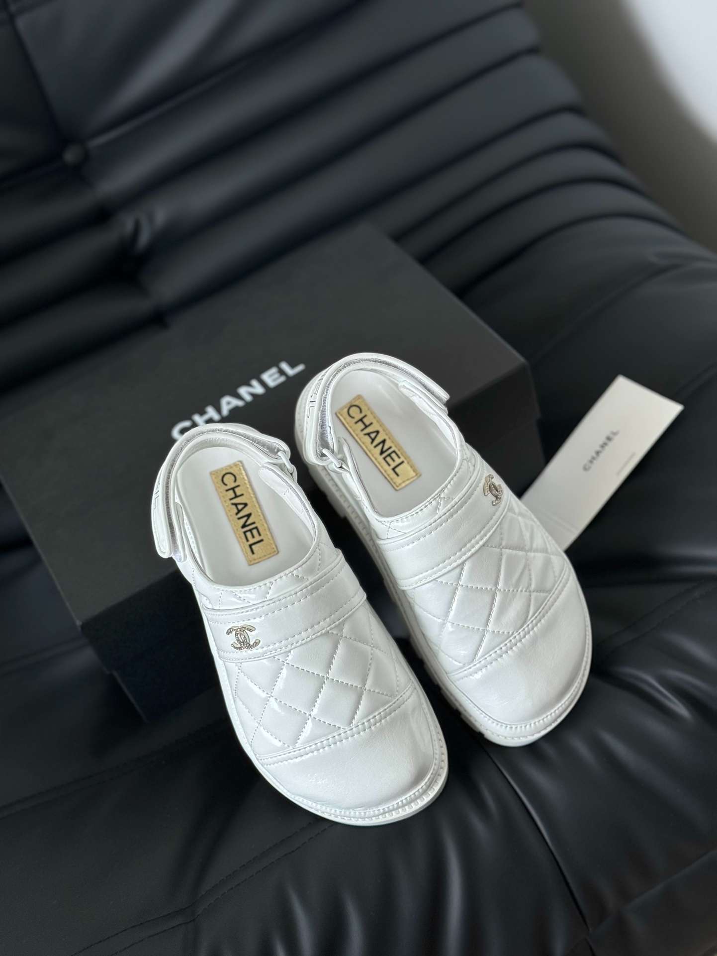 Ch**el Velcro Sandal White For Women
