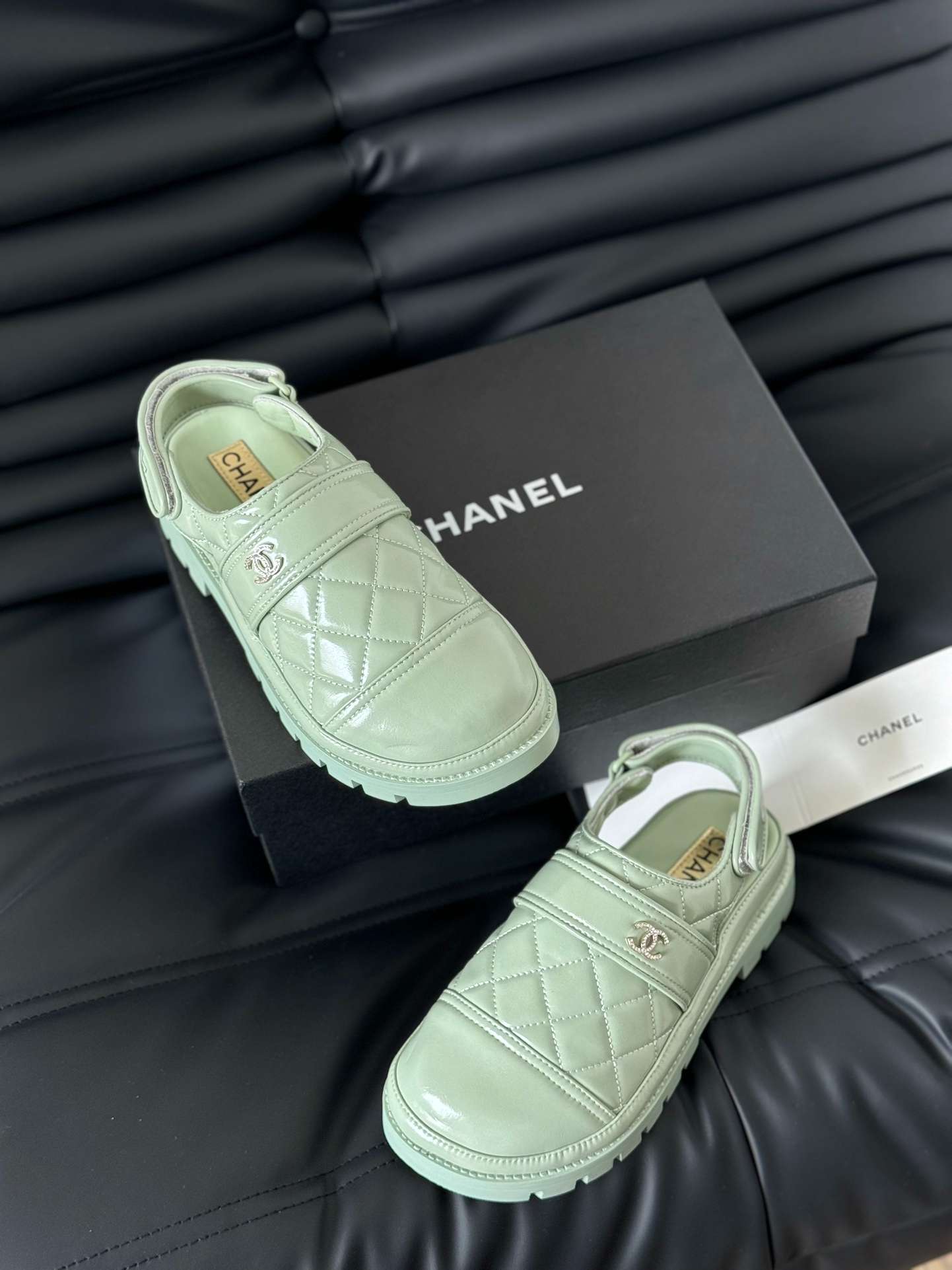 Ch**el Velcro Sandal Green For Women