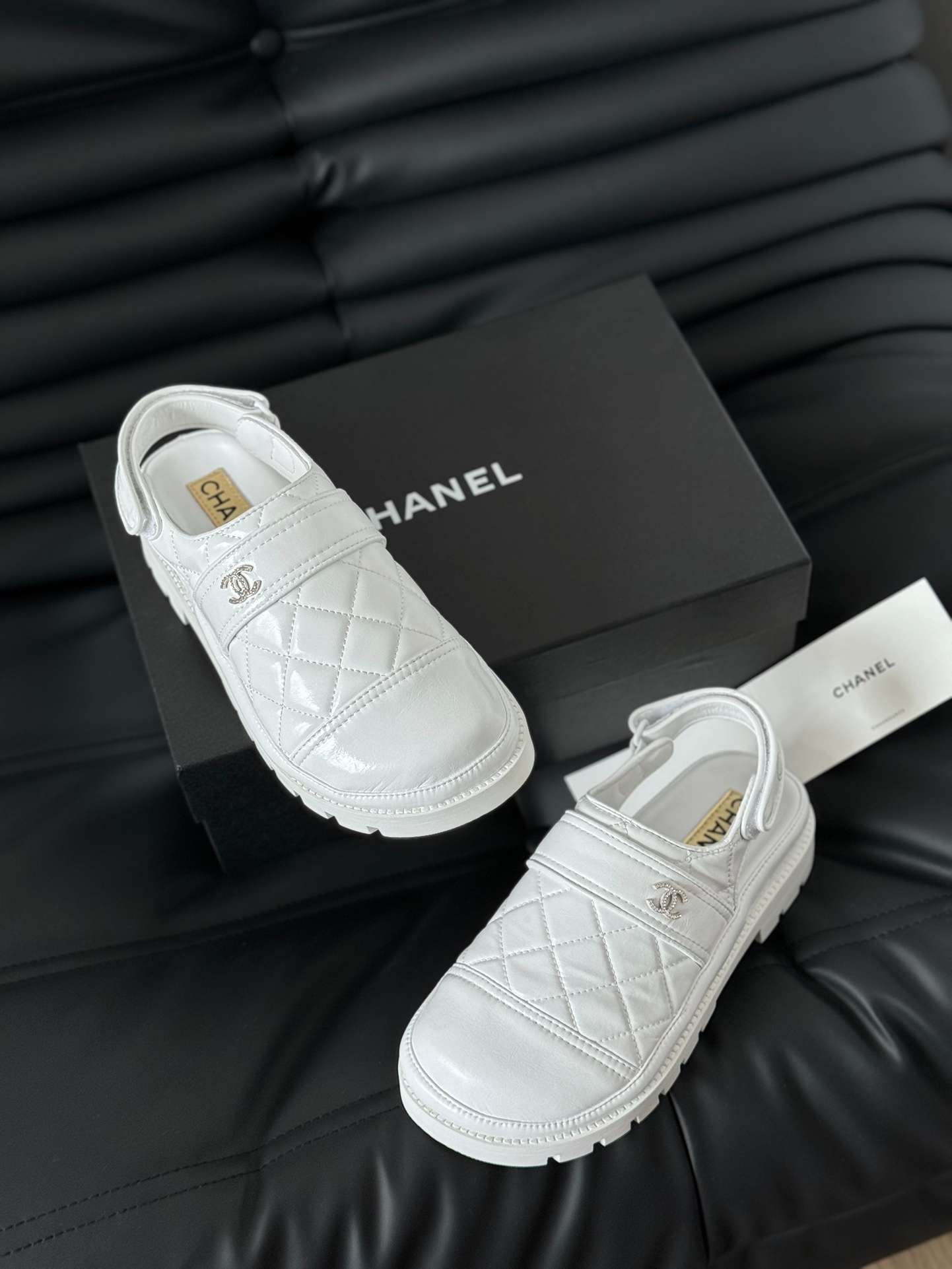 Ch**el Velcro Sandal White For Women