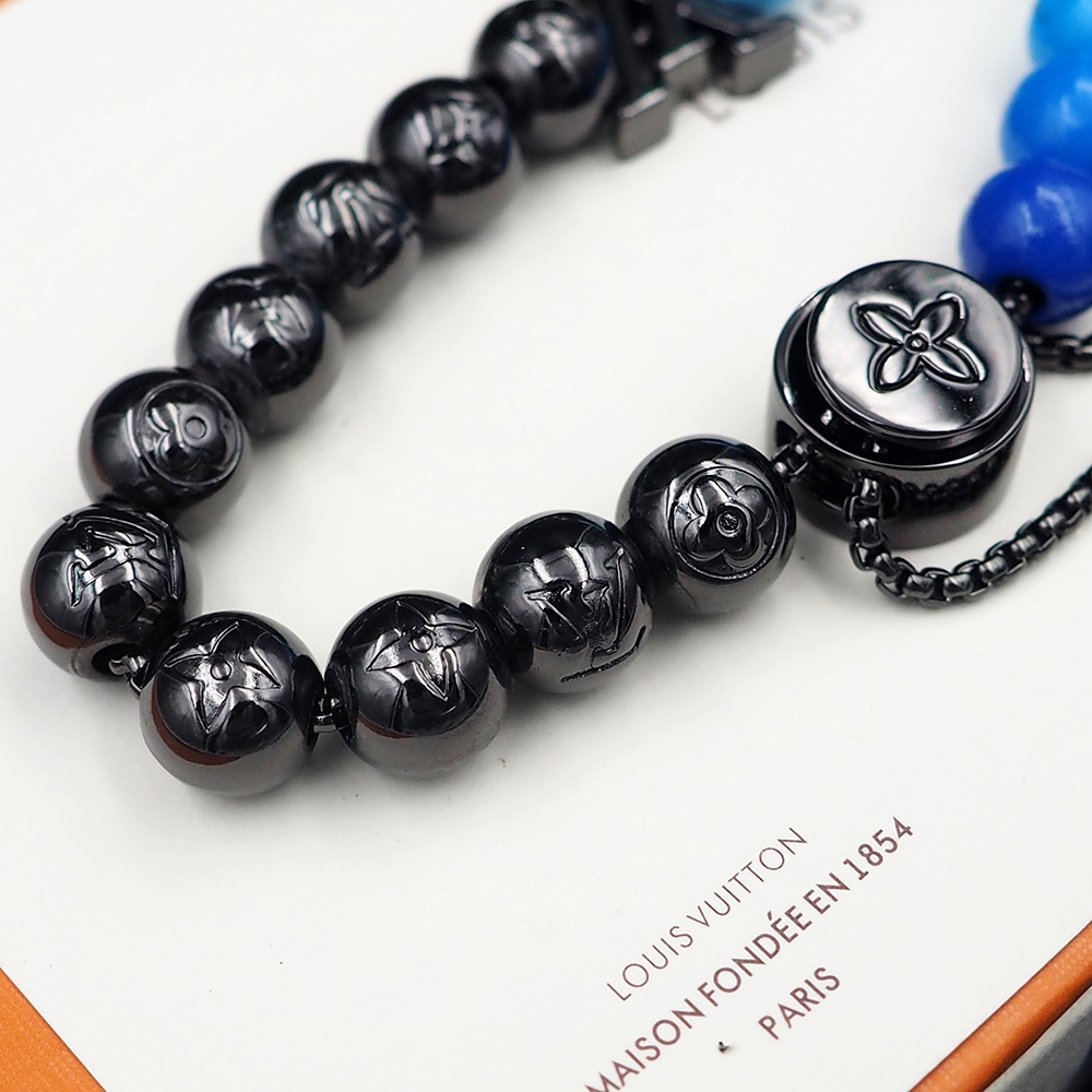 L0vis Vvtt0n Beads Bracelet Blue/Black For Women