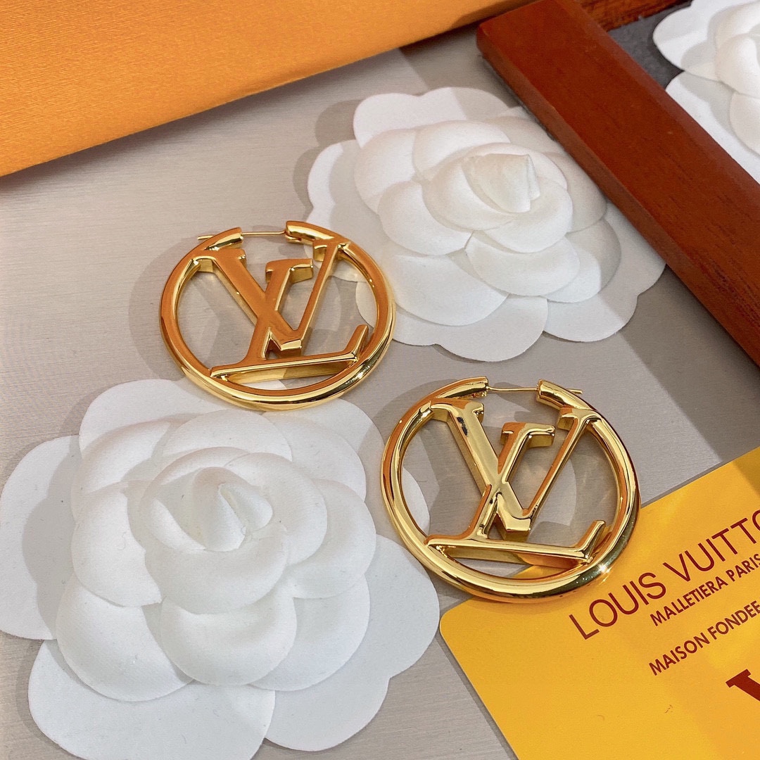 L0vis Vvtt0n Classic Stud Earrings Gold For Women