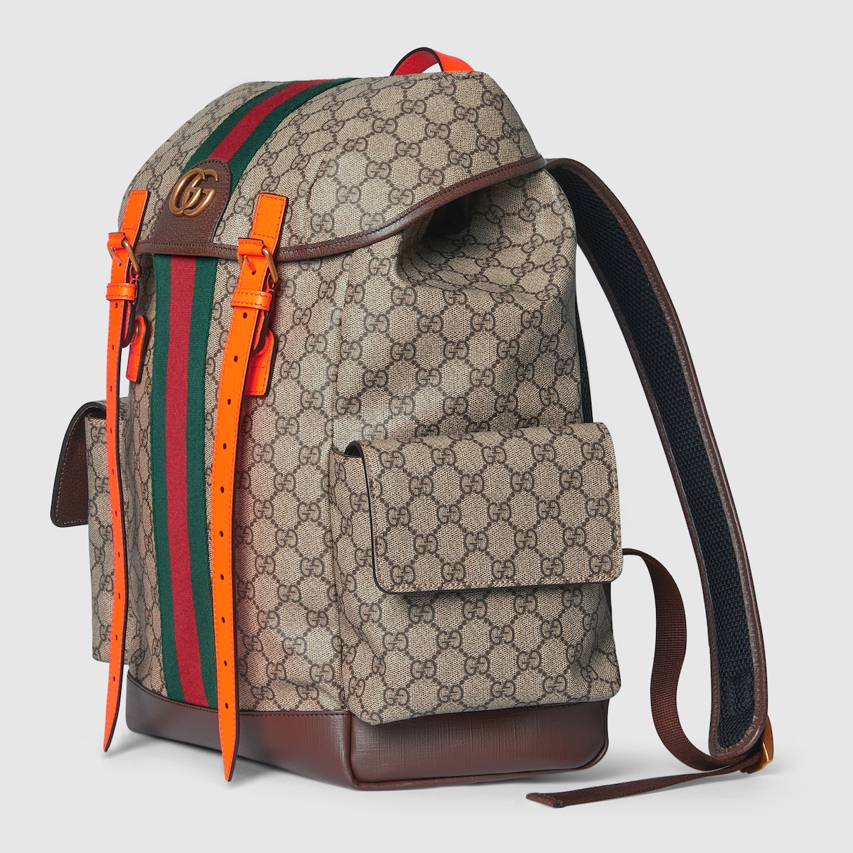 Gvc*1 Ophidia Medium Backpack Beige For Men 15.7 in/ 40 cm 598140 FADEB 9757