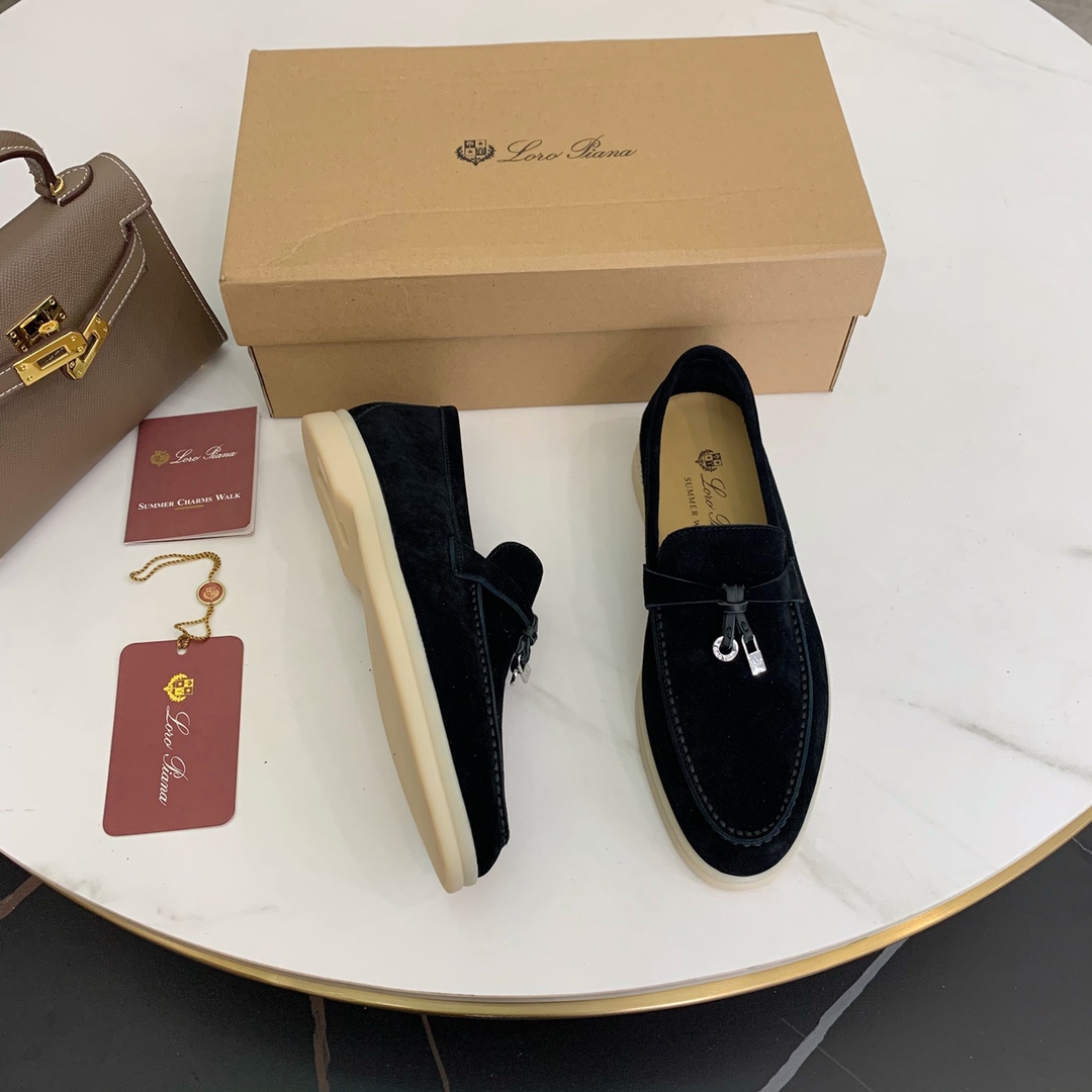 L0r0 P1ana Summer Charms Walk Loafers Argo Blue Melange For Women – FAE5444 W948