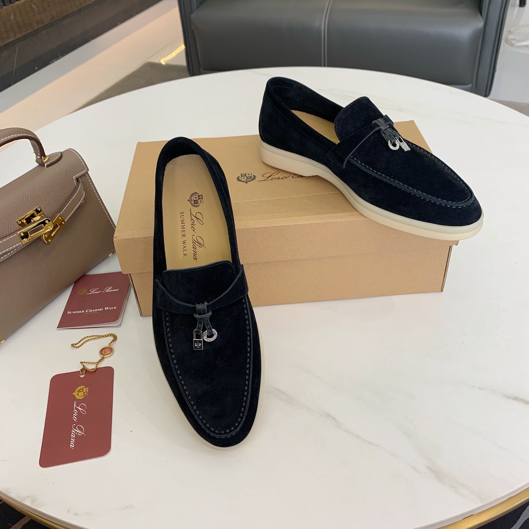 L0r0 P1ana Summer Charms Walk Loafers Argo Blue Melange For Women – FAE5444 W948