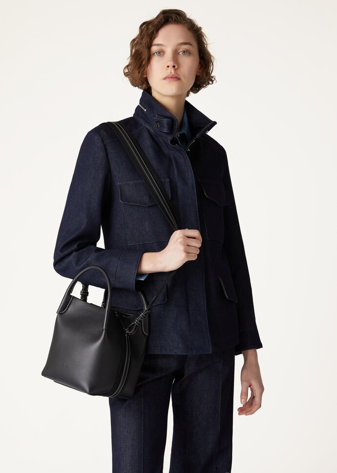 [True-to-ORIGINAL]L0r0 P1ana Small Bale Bag Black For Women 6.7 in/ 17 cm FAO0815 8000