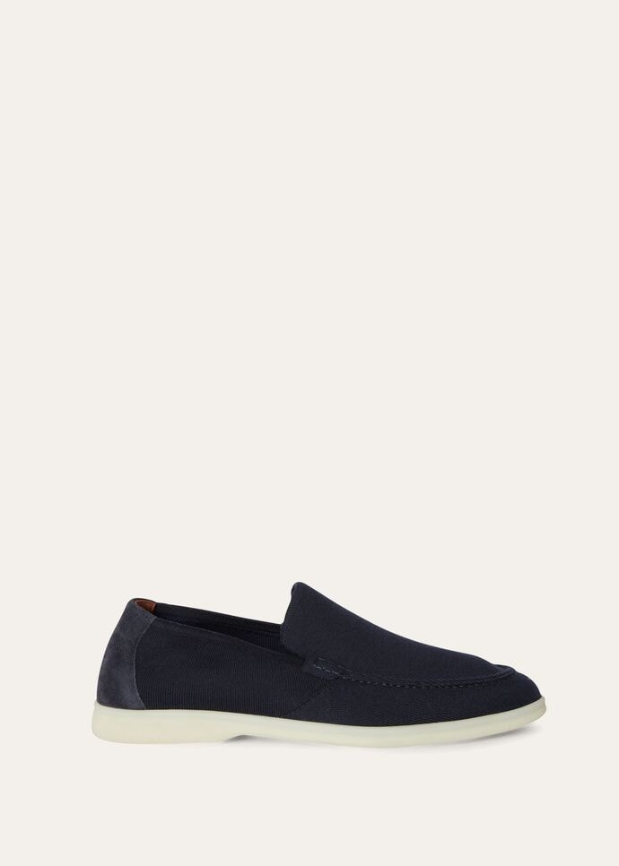 L0r0 P1ana Summer Walk Knitted Navy Blue For Men FAM1581