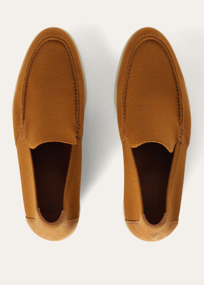 L0r0 P1ana Summer Walk Knitted Brown For Men FAM1581