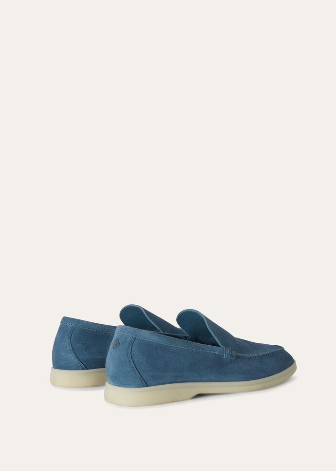 L0r0 P1ana Summer Walk Loafers Blue For Men FAI3276