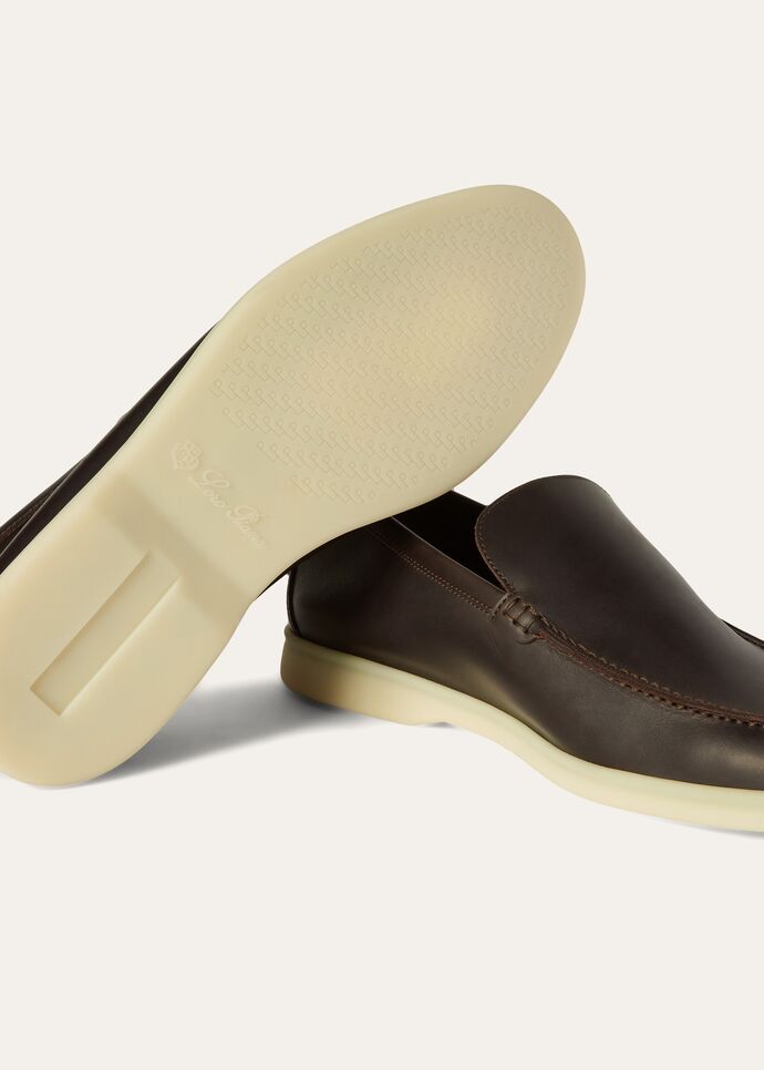L0r0 P1ana Summer Walk Loafers Dark Brown For Men FAM9405