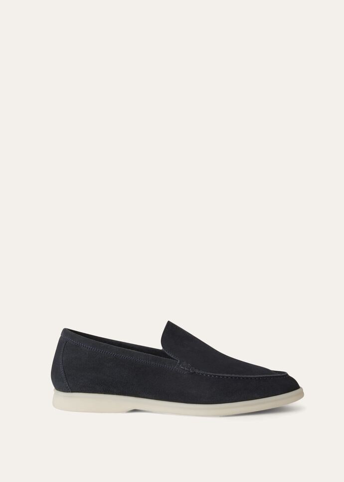 L0r0 P1ana Summer Walk Loafers Dark Blue For Men FAI3276