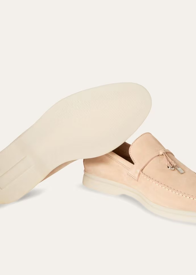 L0r0 P1ana Summer Charms Walk Loafers Pink Sand For Women – FAE5444 3873