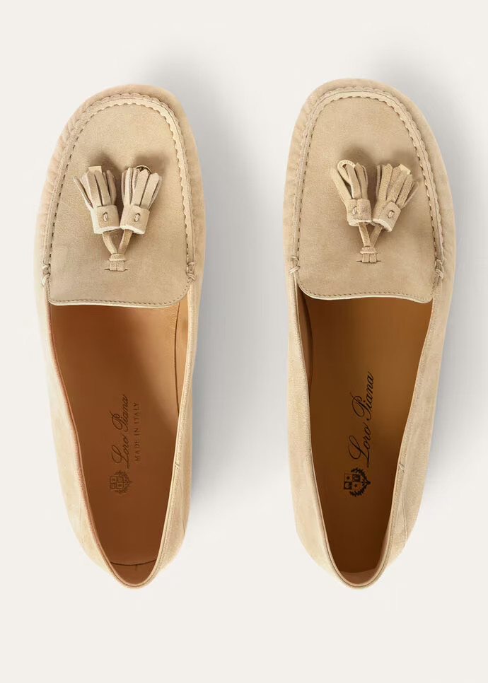 L0r0 P1ana Dot Sole Walk Loafers Melonpan For Women – FAN0109 D0IV