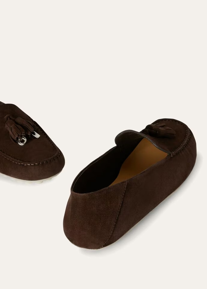L0r0 P1ana Dot Sole Walk Loafers Chocolate For Women – FAN0109 H026