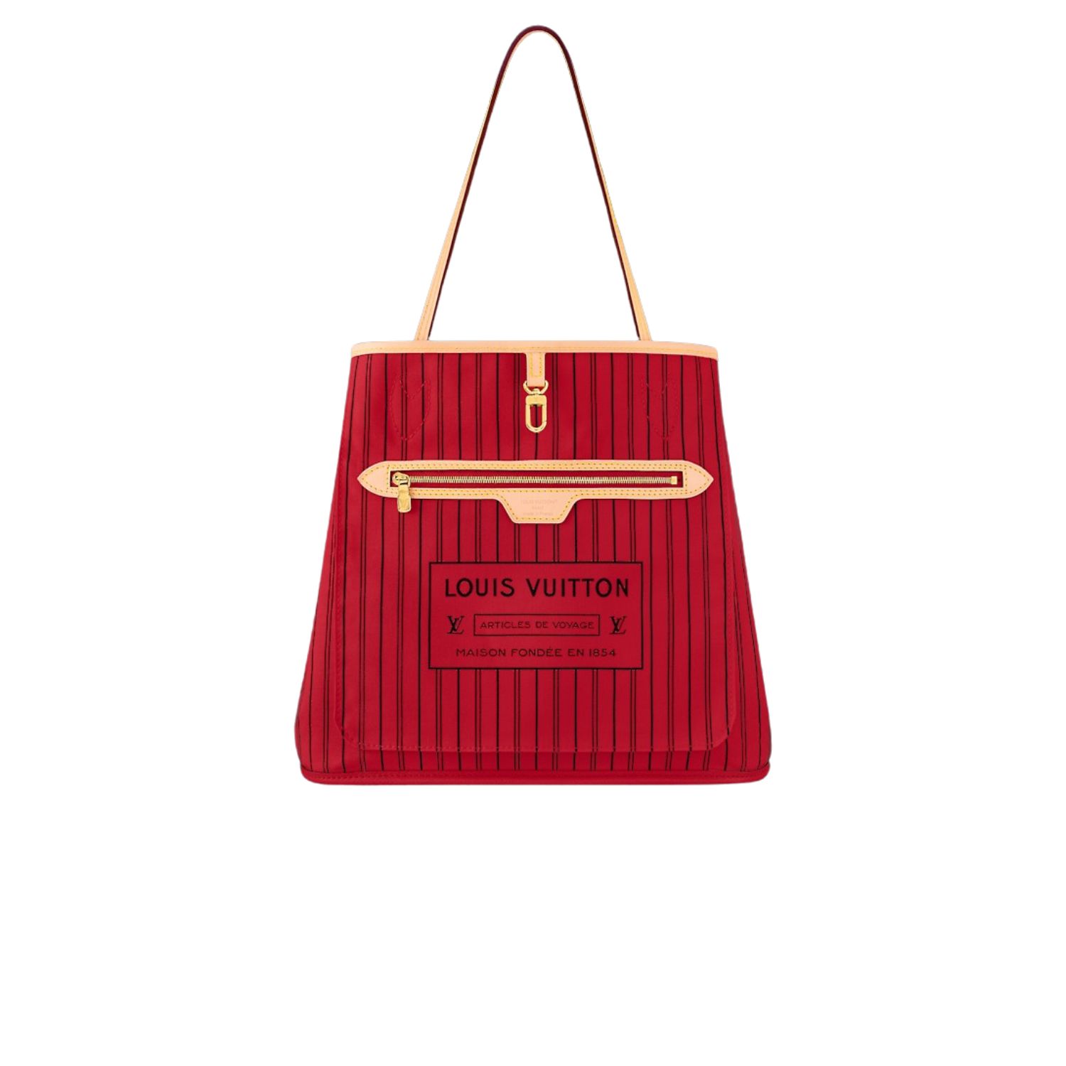 L0vis Vvtt0n Neverfull Bandoulière Inside Out MM Rouge Sari Textile For Women 31cm/12.2in – M12096